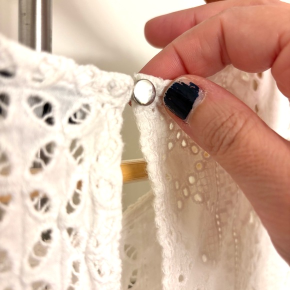 Ella Moss Costco Crisp White Eyelet Blouse Brianne Cottagecore Coquette XXL - Picture 5 of 8
